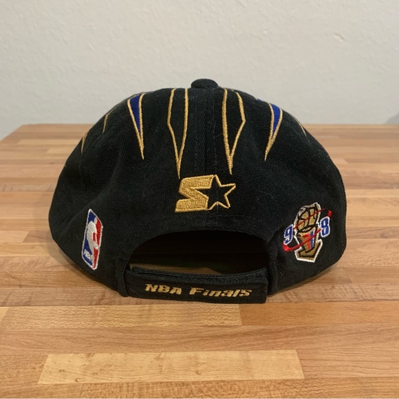 Vintage STARTER NBA Basketball Chicago Bulls 3 Peat NBA Champions Hat Strap Back - Picture 3 of 8
